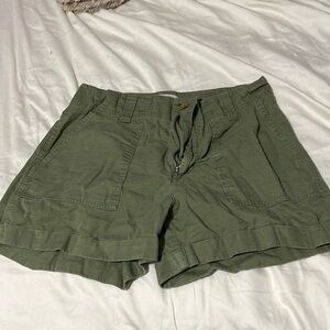 loft green cargos shorts